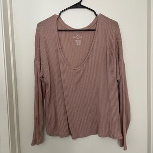 Slouchy neck long sleeve